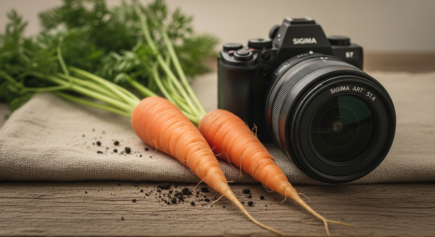 人参の食物繊維量を象徴するアート写真。1食2.2g / 100g2.8g。