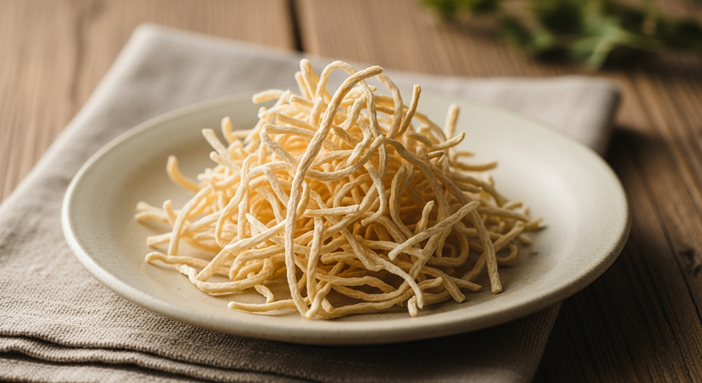切干大根の食物繊維量を象徴するアート写真。1食3.2g / 100g21.3g。